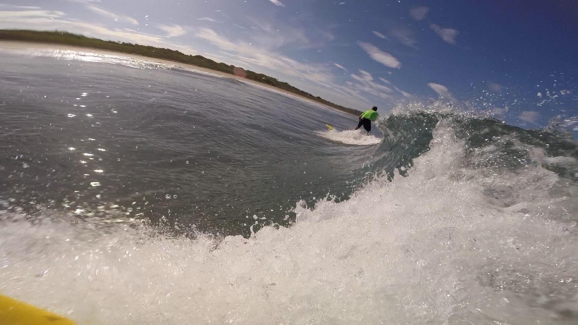 riding waves in Costa Rica